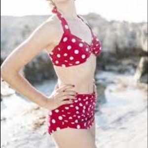 Vintage Style Red Polk-a-Dot Bikini